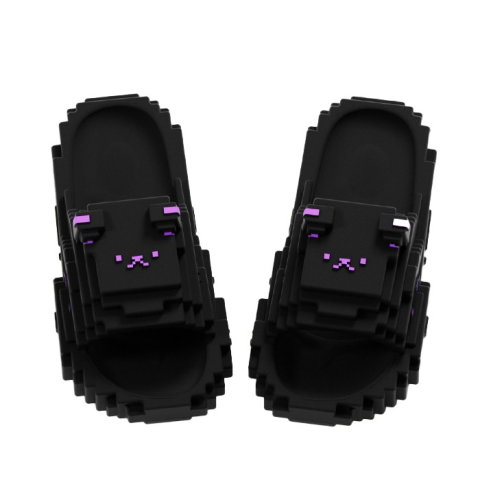 Import - Papuci Casual pentru Adolescenti, Flippy, Model Unisex de Forma Pixel, Rezistenti Usori si Moi din Spuma EVA Antiderapanti, Marime 40-41, Negru