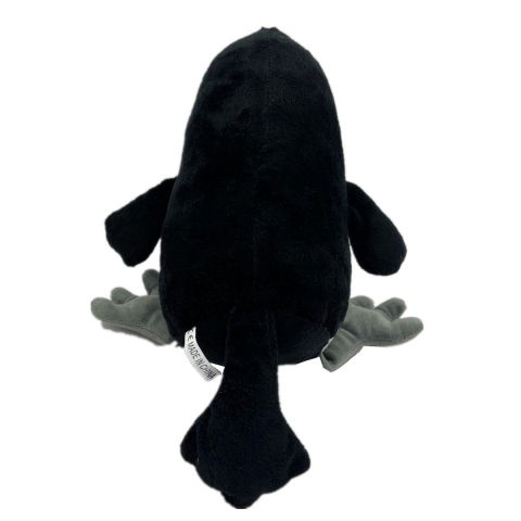 Jucarii interactive - Papusa de Mana pentru Teatru de Papusi, Flippy, din Plus, 30 cm, Model Pasare, Alb/Negru