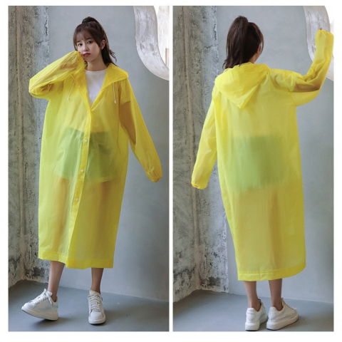 Pelerine, Umbrele si Accesorii - Pelerina de Ploaie, Flippy, pentru Adulti 150-180 cm, din EVA, Impermeabila, Rezistenta la Vant, Inchidere cu Capse, 140 g, Galben
