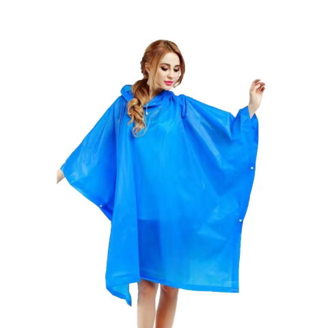 Pelerine, Umbrele si Accesorii - Pelerina de Ploaie, Flippy, pentru Adulti, EVA, Tip Poncho, Impermeabila, Rezistenta la Vant, Capse Laterale, 160 g, Albastru