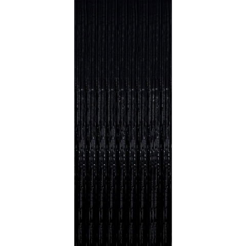 Fete Masa si Perdele Franjurate - Perdea Franjurata, Flippy, Model Decor Petrecere, pentru Fundal de Poze, Amenajare Colorata a Petrecerii, Dimensiune 100x200 cm, Negru