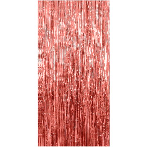 Fete Masa si Perdele Franjurate - Perdea Franjurata, Flippy, Model Decor Petrecere, pentru Fundal de Poze, Amenajare Colorata a Petrecerii, Dimensiune 100x200 cm, Rose Gold