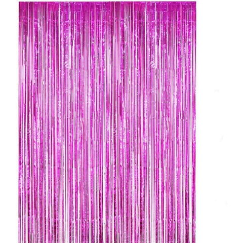 Fete Masa si Perdele Franjurate - Perdea Franjurata, Flippy, Model Decor Petrecere, pentru Fundal de Poze, Amenajare Colorata a Petrecerii, Dimensiune 100x200 cm, Roz Inchis