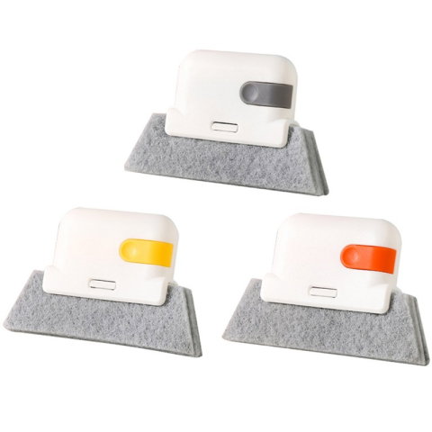 TeoMarket - Perii de Curatat 2 in 1, Flippy, Perii pentru Canalele din Ferestre si Usi, Perii pentru Colturi Moarte, pentru Geamuri, locuri greu de accesat, Alb