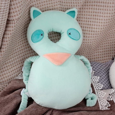 Best deals - Perna tip Rucsac pentru Protectia Capului, Flippy, Tetiera tip Raton, pentru Bebelusi, 33x6x19 cm, 180 g, Turcoaz