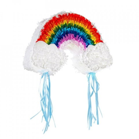 Best deals - Pinata Curcubeu / Rainbow pentru Petrecere, Flippy, din Hartie si Carton, Pinata pentru Petreceri, 45 x 28 x 9 cm, Multicolor