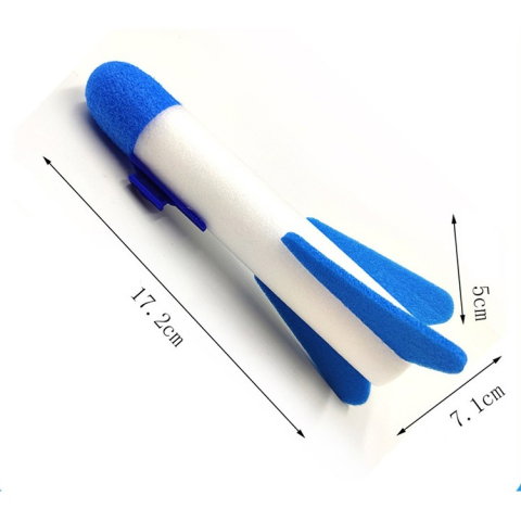 Best deals - Pistol de Jucarie, Flippy, cu Lansator de Racheta, din Polistiren/Plastic, Lumina LED, +3 Ani, Rosu/Albastru