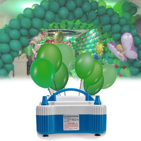 Import - Pompa Electrica Pentru Umflat Baloane, 700 W, Doua Capete de Umflat, din Plastic, Albastru