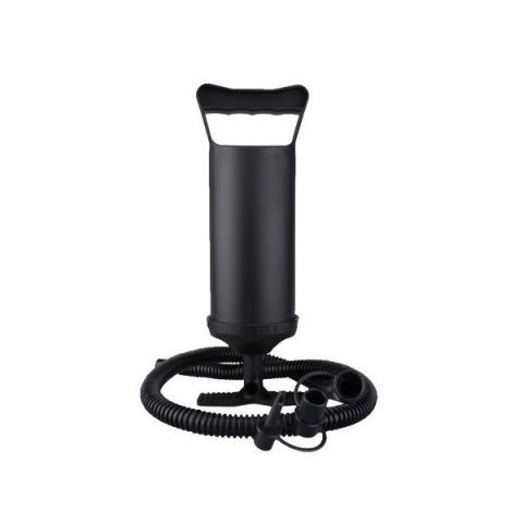 Articole pentru copii - Pompa manuala pentru umflat obiecte gonflabile , colace , saltele , cu 3 adaptori pentru interconectare si furtun, negru, Flippy