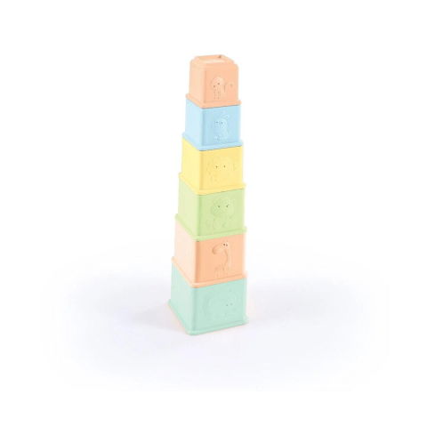 Jucarii indemanare - Primul meu turnulet - Pastel (6 piese)