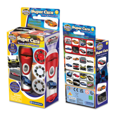 Jucarii dezvoltare imaginatie - Proiector tip lanterna - Masinute in curse