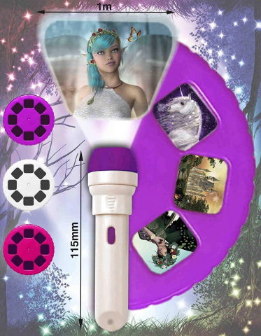 Jucarii dezvoltare imaginatie - Proiector tip lanterna - Zane si unicorni