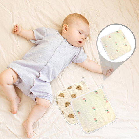 TeoMarket - Prosop Absorbant, Flippy, din Bumbac, 25 x 25 cm, Model Ursuleti, cu Agatatoare, Crem