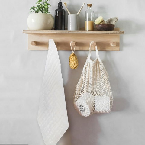 TeoMarket - Prosop Absorbant, Flippy, din Bumbac, 6 Straturi, 30 x 30 cm, Alb