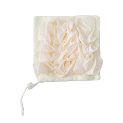 TeoMarket - Prosop de Baie, Flippy, 2in1, cu Burete din Plasa, 17 x 17 cm, Bej