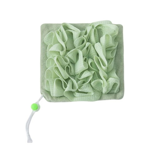 TeoMarket - Prosop de Baie, Flippy, 2in1, cu Burete din Plasa, 17 x 17 cm, Verde