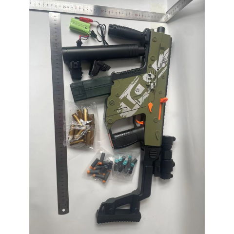 Jucarii si Jocuri - Pusca de Jucarie Cameleon Ultrarealista, Flippy, cu Luneta, 20 de Proiectile din Spuma Moale, 10 Cartuse, 80 cm, 8 ani+, Verde