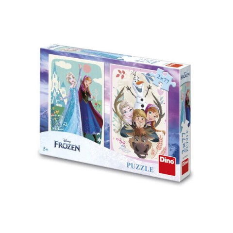 Puzzle-uri clasice - Puzzle 2 in 1 - Anna si Elsa (2 x 77 piese)