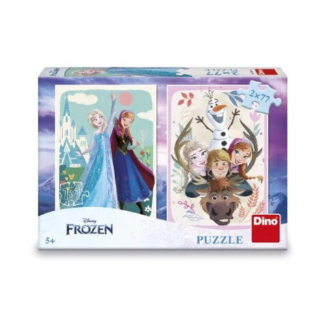 Puzzle-uri clasice - Puzzle 2 in 1 - Anna si Elsa (2 x 77 piese)