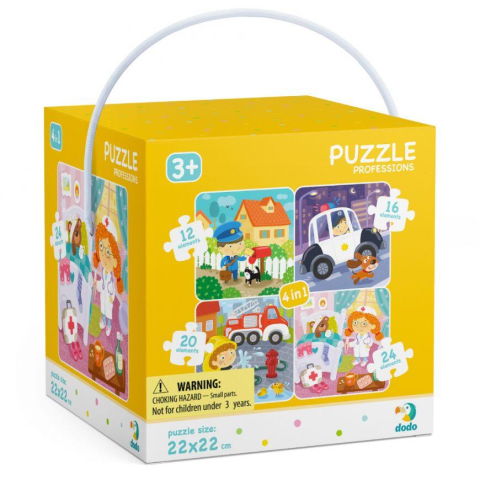 Puzzle-uri clasice - Puzzle 4 in 1 - Meserii (12, 16, 20, 24 piese)