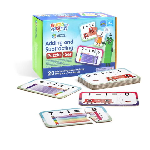 Jocuri matematice - Puzzle - Adunari si scaderi 1-10 - Numberblocks