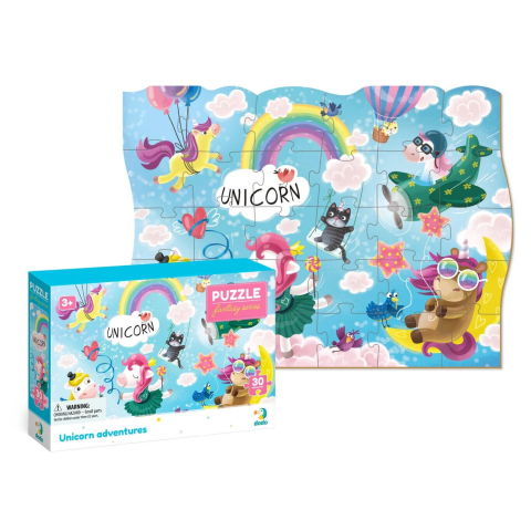 10 - 25 LEI - Puzzle - Aventurile magice ale unicornilor (30 piese)