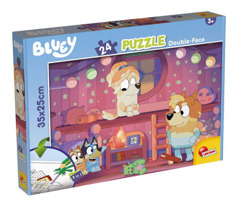 Puzzle-uri educative - Puzzle de colorat - Bluey si ora de povesti (24 piese)
