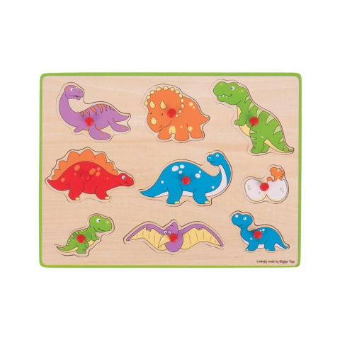 25 - 50 LEI - Puzzle din lemn incastru - Dinozauri