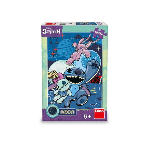 Puzzle-uri clasice - Puzzle neon XL - Stitch (100 piese)