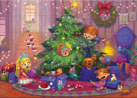 10 - 25 LEI - Puzzle - Pregatiri de Craciun (60 piese)