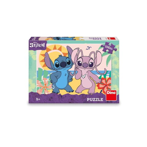 Puzzle-uri clasice - Puzzle XL - Stitch si Angel la plaja (100 piese)