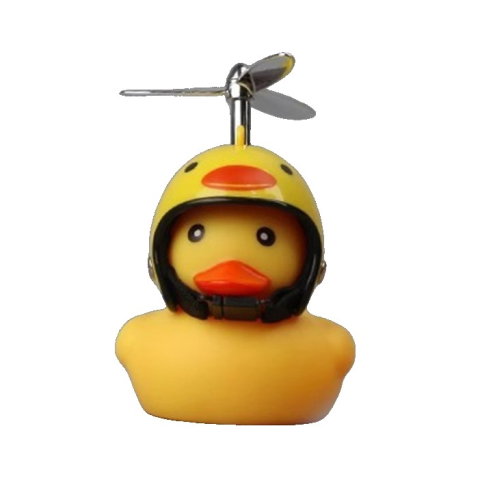 Best deals - Ratusca Decorativa, Flippy, pentru Bicicleta, Motocicleta, Masina, cu Sistem de Prindere, Lumini, 7.5 x 9 cm, cu Casca, Galben