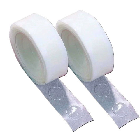 TeoMarket - Rola Dubla-Adeziva, Flippy, pentru Lipit Baloane, 100 de Buline cu Diametru 1.2 cm, Transparent