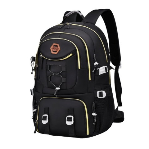 TeoMarket - Rucsac Multifunctional pentru Calatorie, Flippy, pentru Alpinism, Voiaj, Drumetii, din Panza Oxford, 34x16x52 cm, Negru