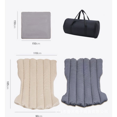 TeoMarket - Saltea Speciala de Calatorie, Flippy, Tesla Model Y / 3, pentru Camping, Portbagaj, Spate, pentru Dormit in Aer Liber, Geanta si Perna Incluse, Gri