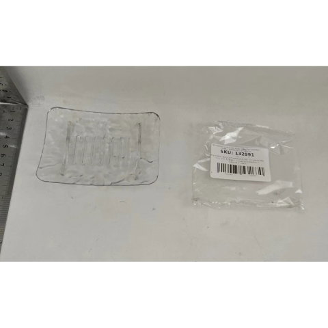 TeoMarket - Savoniera din Plastic Flippy, 11 x 8 cm, cu Scurgere Apa, Design Modern, Transparent