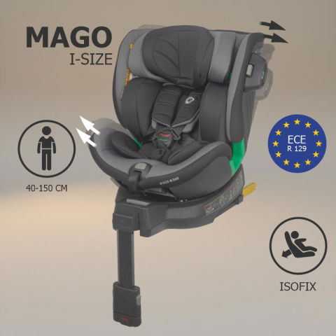 SmartBaby - Scaun auto iSize 40-150 cm Coccolle Mago Neutral grey