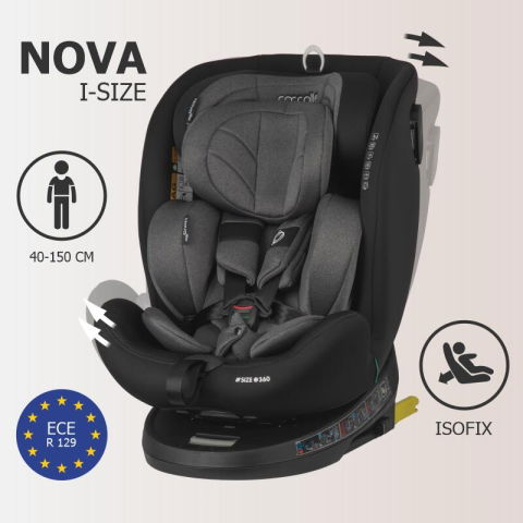 SmartBaby - Scaun auto iSize 40-150 cm Coccolle Nova Diamond black