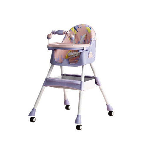 TeoMarket - Scaun de Masa pentru Bebelusi si Copii, Flippy, 2 Tavite cu Jucarii si Husa Detasabile, Multifuncțional, Stabil, Centura de Siguranta, Spatar Reglabil Moale, Balansoar, Cos de Depozitare, de la 6 Luni