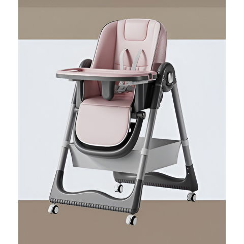 Scaune de masa bebe - Scaun de Masa pentru Bebelusi si Copii, Flippy, 2 Tavite si Husa Detasabile, Multifuncțional, Stabil, Centura de Siguranta, Inaltime Ajustabila, Spatar Reglabil Moale, Cos de Depozitare, 100x50x80cm, 