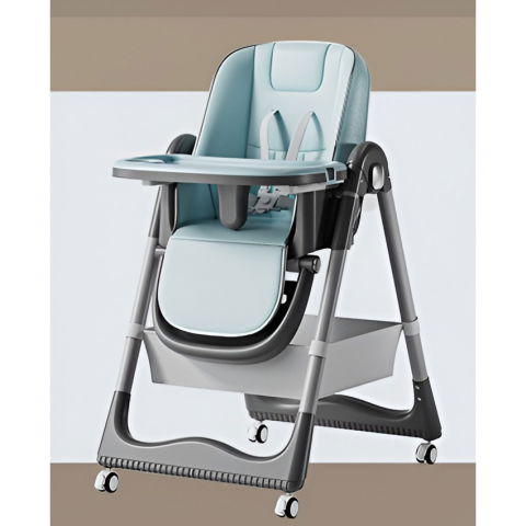 Scaune de masa bebe - Scaun de Masa pentru Bebelusi si Copii, Flippy, 2 Tavite si Husa Detasabile, Multifuncțional, Stabil, Centura de Siguranta, Inaltime Ajustabila, Spatar Reglabil Moale, Cos de Depozitare, 100x50x80cm, 