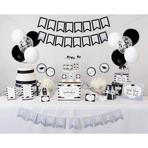 Import - Set 10 Baloane din Latex, Flippy, Model Party Confetti, 5 x Confetti, 5 x Negru, 25 cm, 2.2g