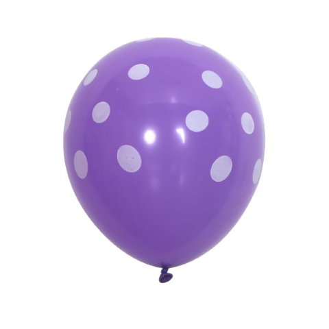 Best deals - Set 10 Baloane din Latex, Flippy, Model Party cu Buline si Simple, 30 cm, Mov, 2.8 g