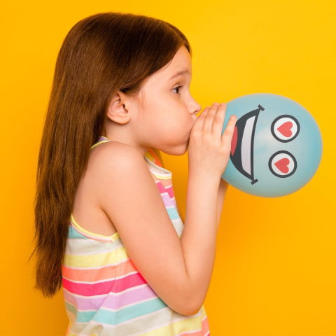 Best deals - Set 10 Baloane, Flippy, Model Emoji, din Latex, 25 cm, Multicolor