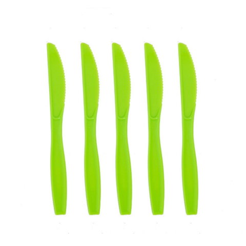 TeoMarket - Set 10 Cutite de Unica Folosinta, Flippy, Colectia Dino Park, 17 x 1.6 cm, din Plastic PE, Verde
