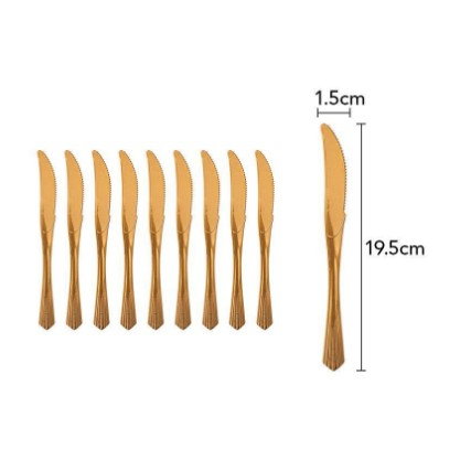 Best deals - Set 10 Cutite de unica Folosinta, Floppy, Plastic 17x1.6 cm, bronz