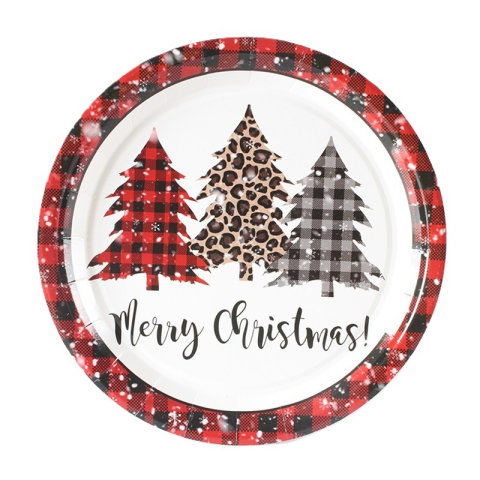 Best deals - Set 10 Farfurii Unica Folosinta, Flippy, 18 cm, Model Brazi de Craciun, Multicolor