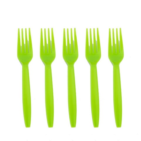 TeoMarket - Set 10 Furculite de Unica Folosinta, Flippy, Colectia Dino Park, 15.5 x 2.5 cm, din Plastic PE, Multicolor