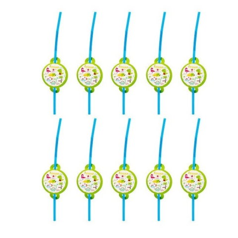 TeoMarket - Set 10 Paie, Flippy, Colectia Dino Park, 26 x 7 cm, din Carton/Plastic, Multicolor