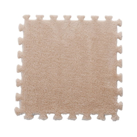 TeoMarket - Set 10 Piese Covor tip Puzzle, Flippy, Spuma EVA, Pufos, 30 x 30 x 1 cm, Crem